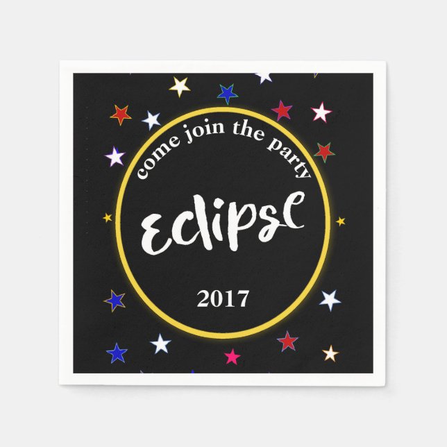 Eclipse and Stars Party Napkins Pappersservett (Framsidan)