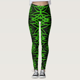 Eclipse Bakgrundsbild ( Grön ) Leggings
