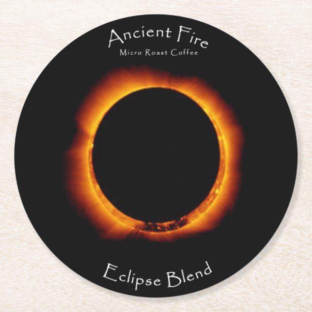 Eclipse Blend Ancient Fire Coffe Underlägg Papper Rund (Framsidan)
