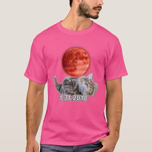 Eclipse Cat Shirt Lunar Eclipse Astronomy Gift T (Framsida)