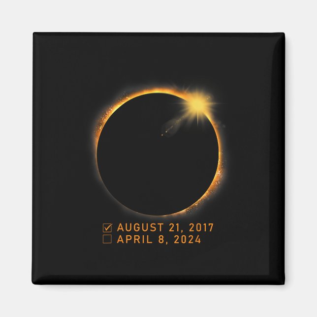 Eclipse Checklist Total Solar Eclipse April 8 2024 Magnet (Framsidan)