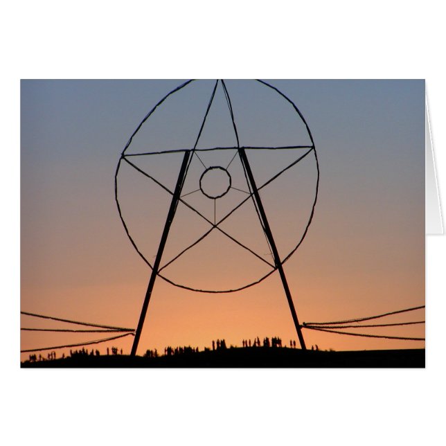Eclipse Evening Star Card Hälsningskort (Framsidan Horizontal)