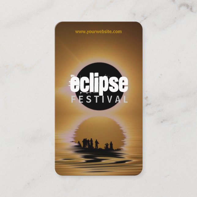 Eclipse Festival Silhouette-profilkort Visitkort (Framsida)