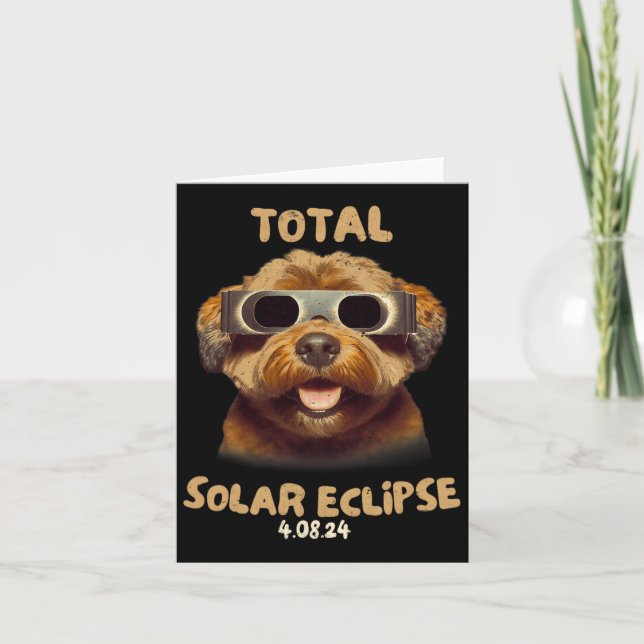 Eclipse Hund med solfångarglasögon Kort (Framsida)