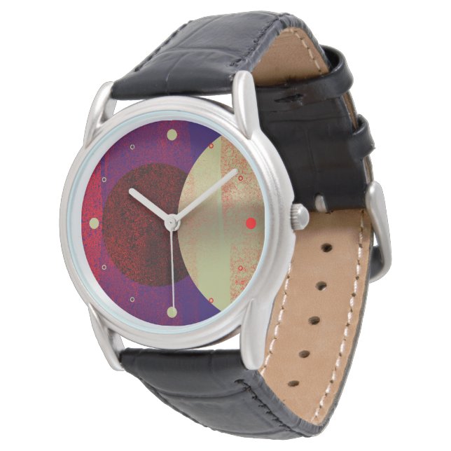 Éclipse lunaire - abstrait armbandsur (Vinklad)