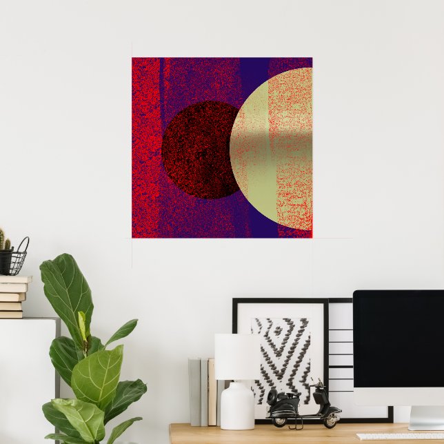 Éclipse lunaire - abstrait poster (Hemmakontoret)