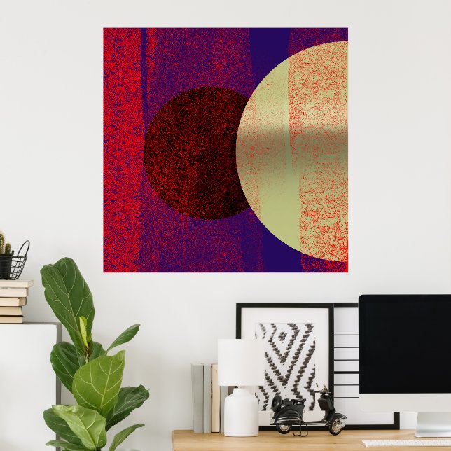 Éclipse lunaire - abstrait poster (Hemmakontoret)