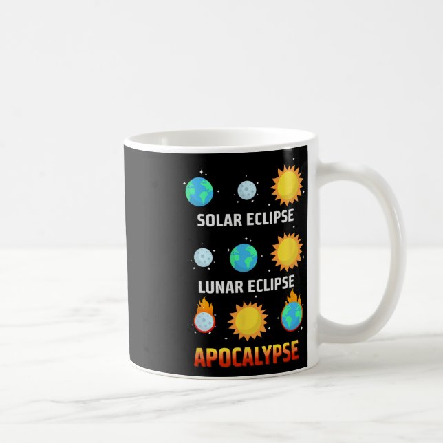 Eclipse Lunar Eclipse Apocalypse Funny Eclipse Kaffemugg (Höger)