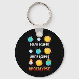 Eclipse Lunar Eclipse Apocalypse Funny Eclipse Nyckelring