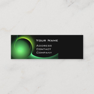 ECLIPSE MONOGRAM Vibrant Black grönt Mini Visitkort