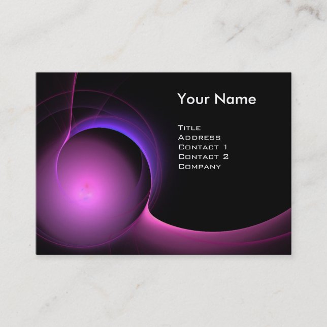 ECLIPSE MONOGRAM Vibrant svart lila Visitkort (Framsida)