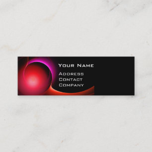 ECLIPSE MONOGRAM Vibrant svart röd Mini Visitkort