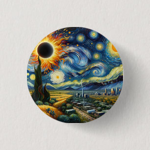 Eclipse over Texas Button Knapp