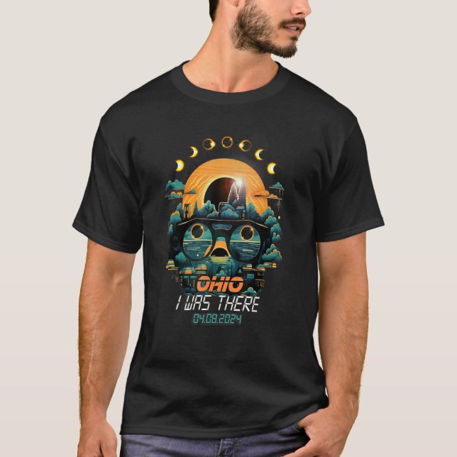 Eclipse Phases Total Solar Eclipse 2024 Ohio T Shirt (Framsida)