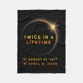 Eclipse Shirt två gånger under 2024 Solar Eclipse Fleecefilt