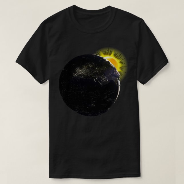 Eclipse Sol Earth Astronomy T Shirt (Design framsida)