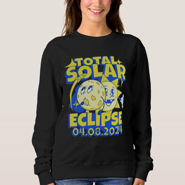 Eclipse Solar Totality 2024 Souvenir Retro April 8 T Shirt (Framsida)