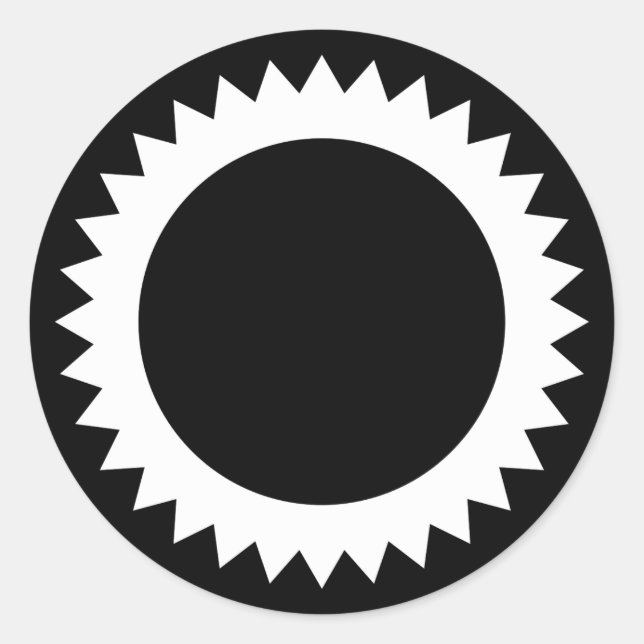 Eclipse Stickers Runt Klistermärke (Framsida)