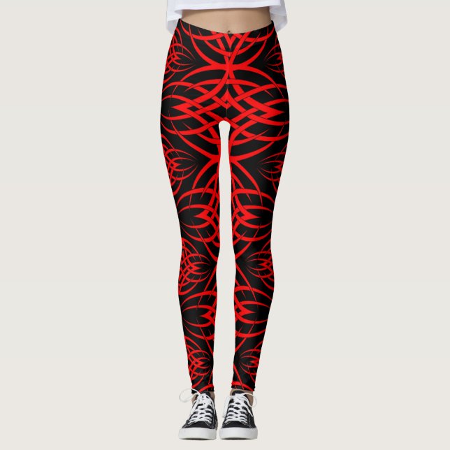Eclipse Tapet ( Röd ) Leggings (Framsida)