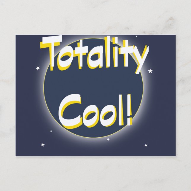 Eclipse Totality Coola! Vykort (Framsida)