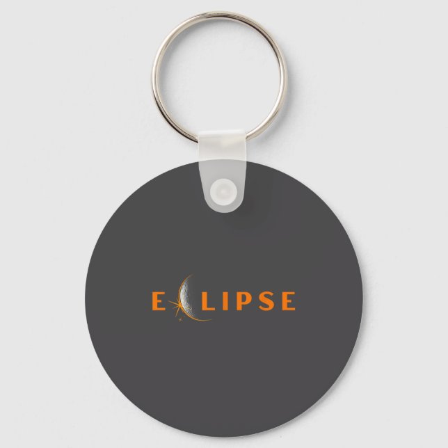 Eclipse Universell Total Lunar Solförmörkelse Tota Nyckelring (Framsida)