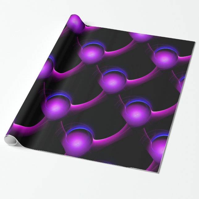 ECLIPSE Vibrant Blue Lila Black Presentpapper (Utrullad)