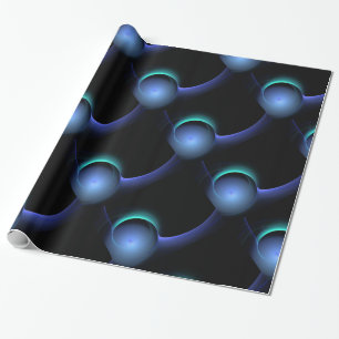 ECLIPSE Vibrant Teal Blue,Turkos,Svart Presentpapper