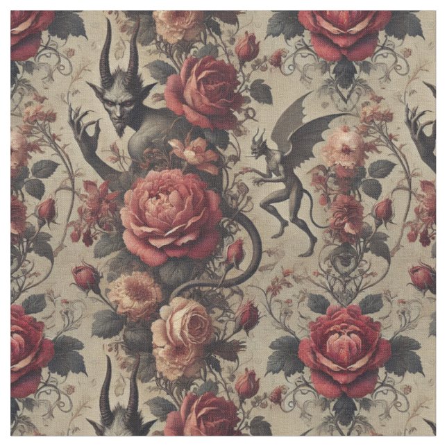 Eclipsed Grace - Gothic Victorian Classic Tile Tyg (Närbild)