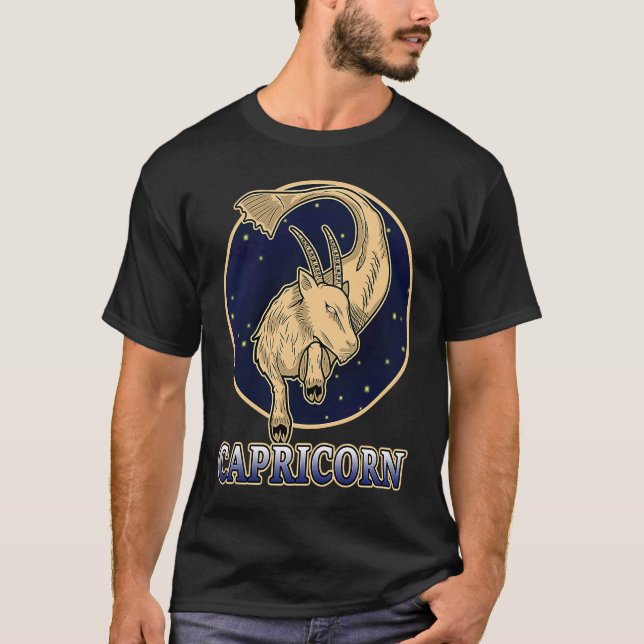 Ecliptic Horoscope Ascendant Capricorn Zodiac Capr T Shirt (Framsida)