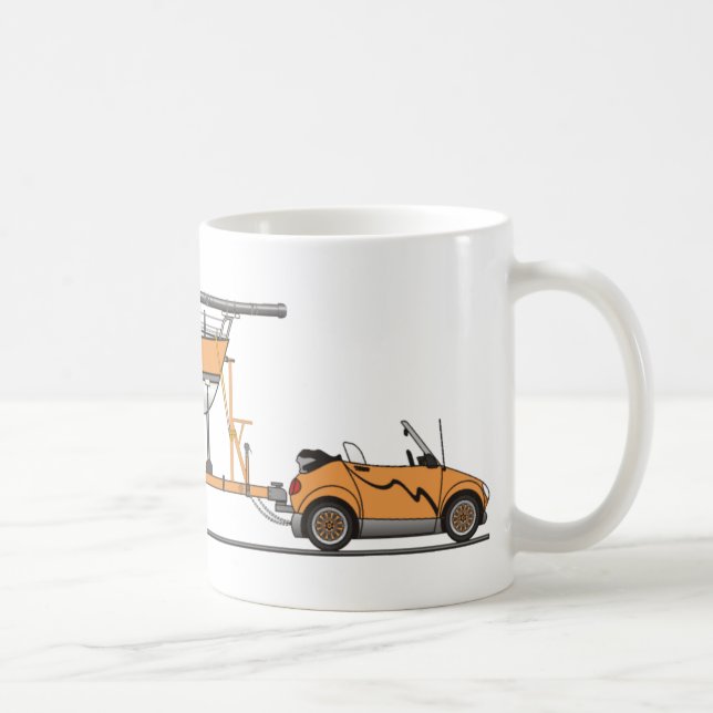Eco Car Segelbåt Orange Kaffemugg (Höger)