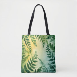 Eco-Friendly Botanical Fern Tote Tygkasse