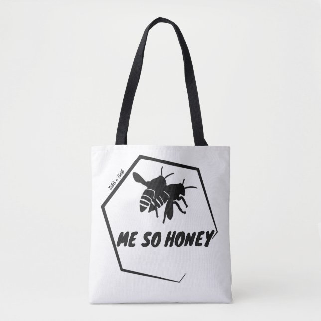 Eco-friendly cloth bag with lovely bees tygkasse (Framsida)