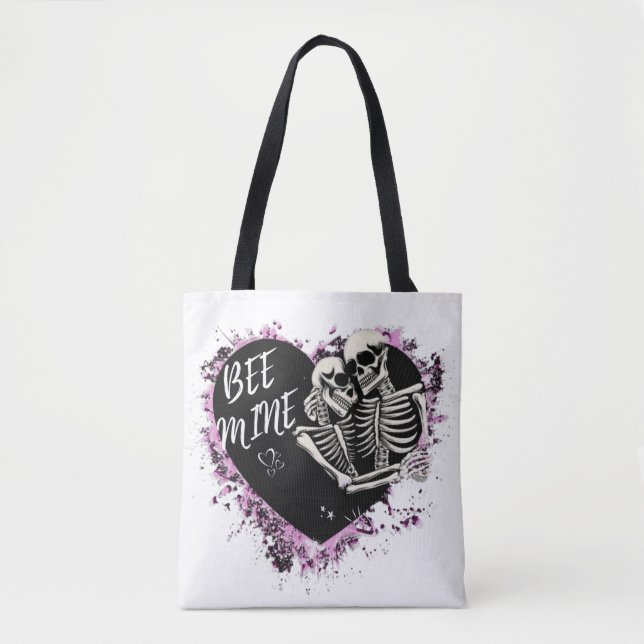 Eco-friendly cloth bag with lovely pair print tygkasse (Framsida)