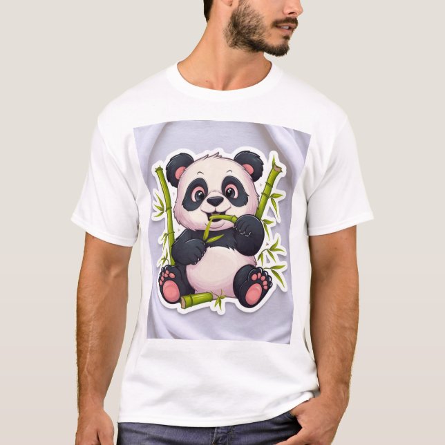 Eco-Friendly Cute Panda T-Shirt - Adsible Wildlif (Framsida)