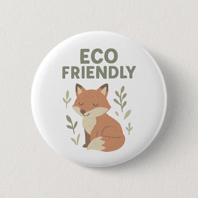 Eco Friendly Fox Knapp (Framsida)