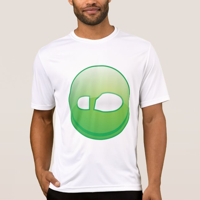 Eco-Friendly Green Footprint Icon T Shirt (Framsida)