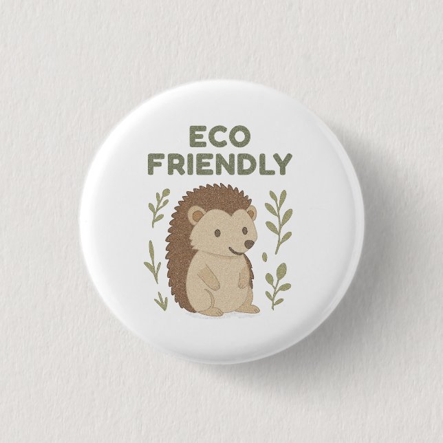 Eco Friendly Hedgehog Knapp (Framsida)