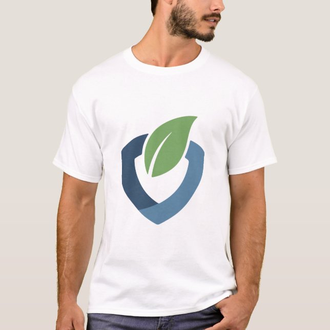 Eco Friendly Leaf Recycle Symbol Green T-Shirt (Framsida)
