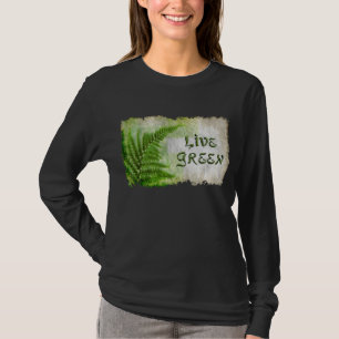 Eco Friendly "Live Grönt" Art-älskare Shirt T