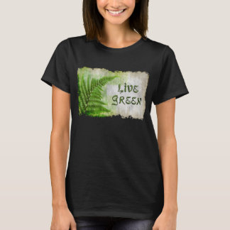 Eco Friendly "Live Grönt" Enviro Art-älskare Shirt Tröja