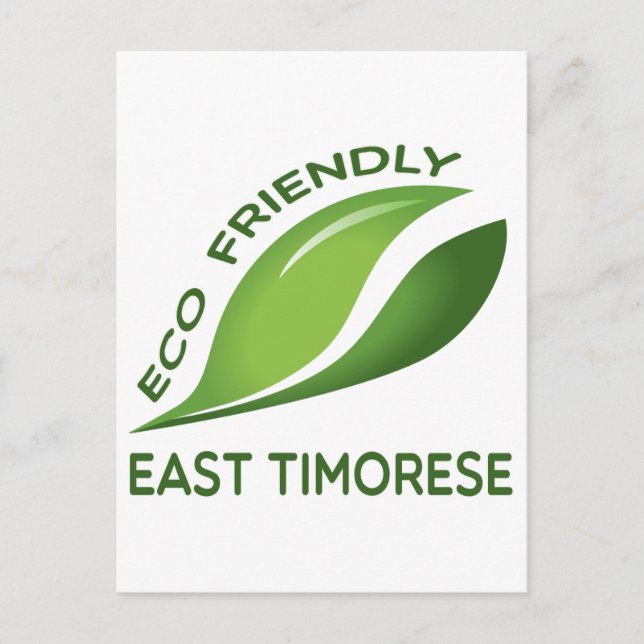Eco Friendly Öster Timorese. Vykort (Framsida)