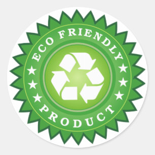 ECO FRIENDLY PRODUCT RUNT KLISTERMÄRKE