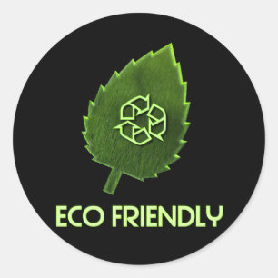 Eco Friendly Sticker Runt Klistermärke