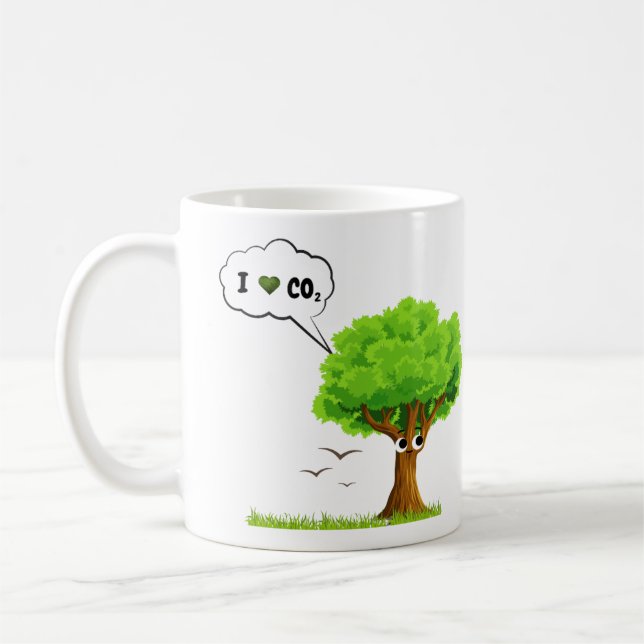 Eco-Friendly Tree Love CO2  Kaffemugg (Vänster)