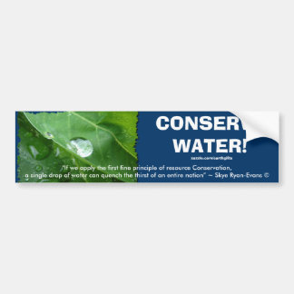 ECO FRIENDLY VATTEN CONSERVATION Gifts & Gear Bildekal