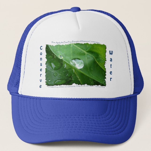 ECO FRIENDLY VATTEN CONSERVATION Gifts & Gear Keps (Framsida)
