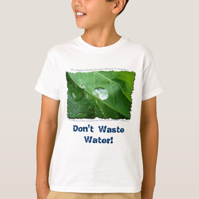 ECO FRIENDLY VATTEN CONSERVATION Gifts & Gear Tee Shirt (Framsida)