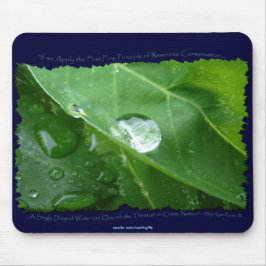 ECO FRIENDLY VATTEN CONSERVATION Mousepad Musmatta