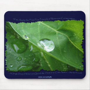 ECO FRIENDLY VATTEN CONSERVATION Mousepad Musmatta