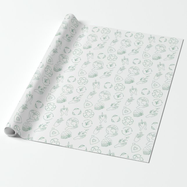 Eco Friendly Wrapping Papper Presentpapper (Utrullad)